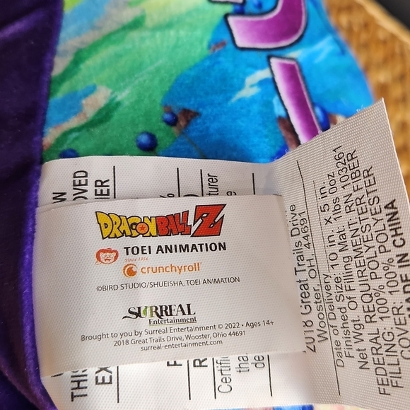 Dbz Dragon Ball Z Frieza Anime Pillow Plush 10” Brand New w/Tags - Picture 5 of 5
